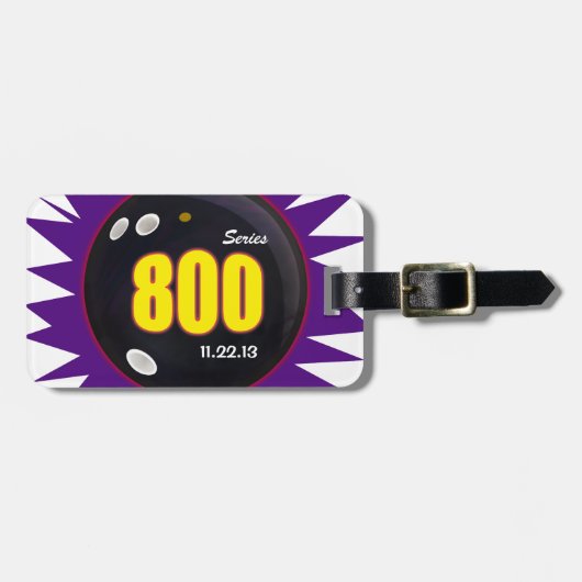 Bowling 800er-Serie, Bowling Ball Bag Gepäckanhänger (Vorderseite horizontal)