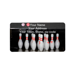 Bowling-Adressetiketten Adressaufkleber