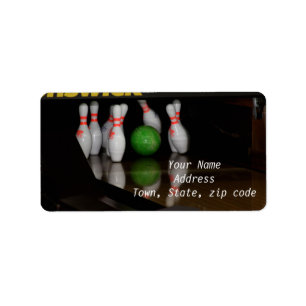 Bowling-Adressmarken Adressaufkleber