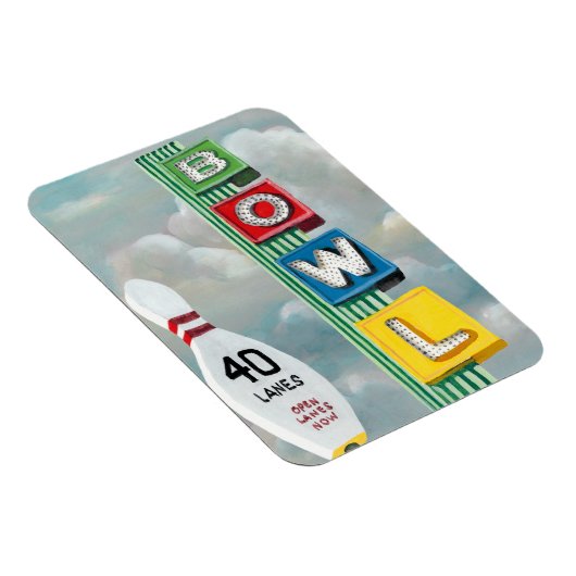 Bowling Alley Artwork Magnet (Rechte Seite)