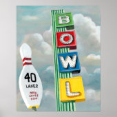 Bowling Alley Artwork Poster (Vorne)