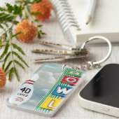 Bowling Alley Artwork Schlüsselanhänger (Vorderseite rechts)