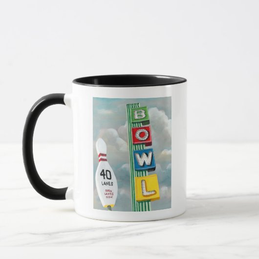 Bowling Alley Artwork Tasse (Links)