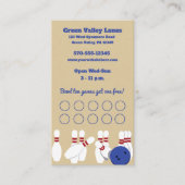 Bowling Alley Loyalty Punch Card Visitenkarte (Vorderseite)