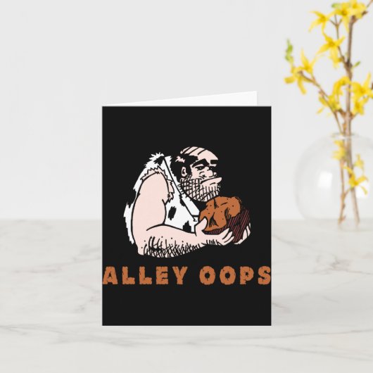 Bowling Alley Oops Caveman  Karte (Gelbe Blume)