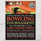 Bowling Alley Scene, Ten-Button-Bowling-Turnier Flyer (Vorne)