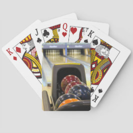 Bowling Alley und Bowlingkugeln Spielkarten