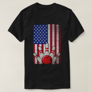Bowling American Flag 4. Juli Für Bowler T-Shirt