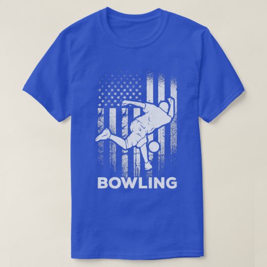 Bowling American Flag Bowling Team Bowling Flag Bo T-Shirt (Design vorne)