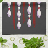 Bowling American Flag Geschirrtuch (Gefaltet)