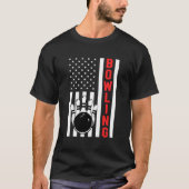 Bowling American Flag Patriotic Bowler Bowling Bal T-Shirt (Vorderseite)
