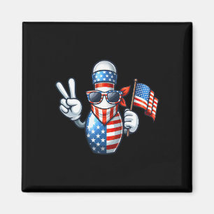 Bowling American USA Flag Sungles 4. Juli Bowl Magnet