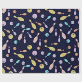 Bowling and Ball Pattern Geschenkpapier (Flach)