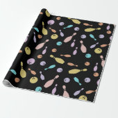 Bowling and Ball Pattern Geschenkpapier (Ungerollt)