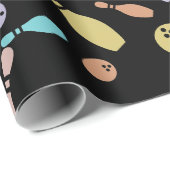 Bowling and Ball Pattern Geschenkpapier (Rolleneckpunkt)