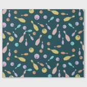 Bowling and Ball Pattern Geschenkpapier (Flach)