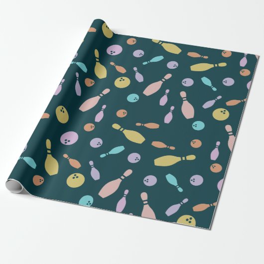Bowling and Ball Pattern Geschenkpapier (Ungerollt)