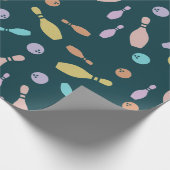Bowling and Ball Pattern Geschenkpapier (Ecke)