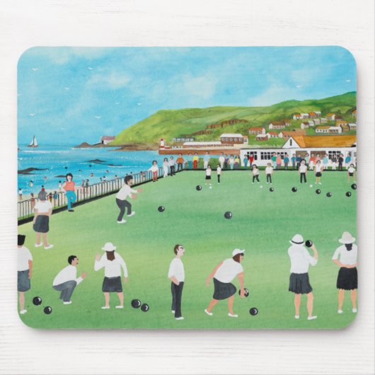 Bowling auf Newlyn Grün Mousepad (Vorne)