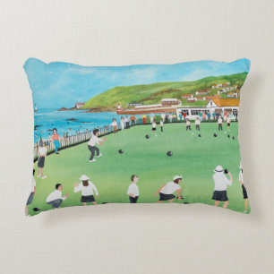 Bowling auf Newlyn Grün Zierkissen