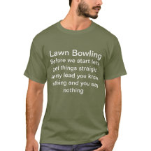 Bowling auf Shirt.
