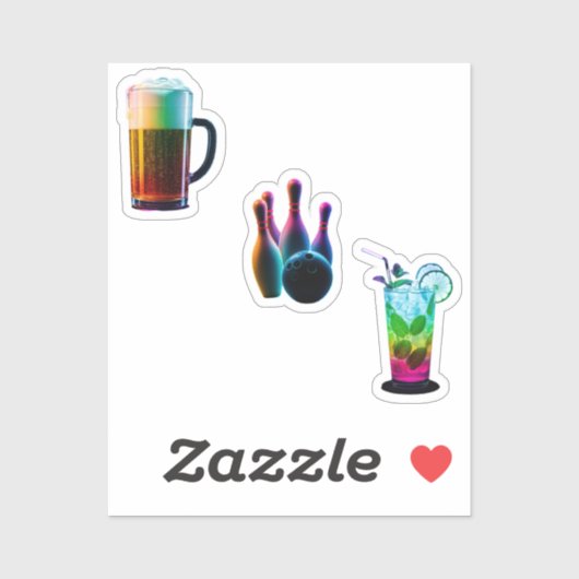 Bowling-Aufkleber Aufkleber (Blatt)