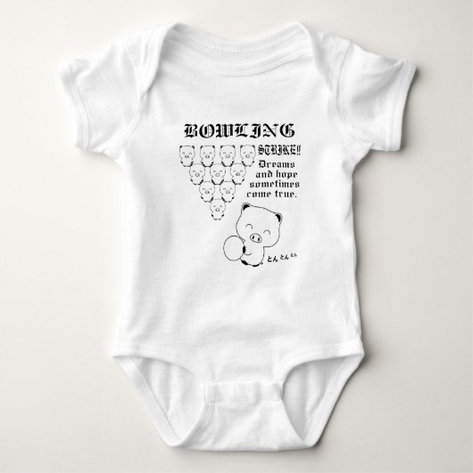 Bowling Baby Strampler (Vorderseite)