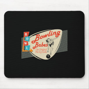 Bowling-Babys Vintage Retro passendes Bowling-Team Mousepad