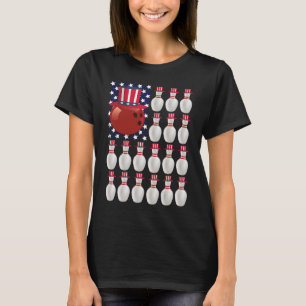 Bowling Ball American Flag 4. Juli US Bowler G T-Shirt