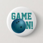Bowling Ball Blue Button (Vorderseite)