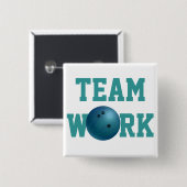 Bowling Ball Blue Button (Vorne & Hinten)