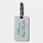 Bowling Ball Blue Gepäckanhänger (Rückseite vertikal)