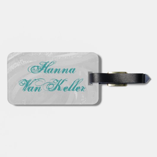 Bowling Ball Blue Gepäckanhänger (Rückseite horizontal)