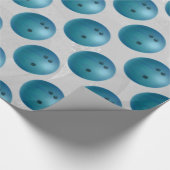 Bowling Ball Blue Geschenkpapier (Ecke)