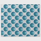 Bowling Ball Blue Geschenkpapier (Flach)