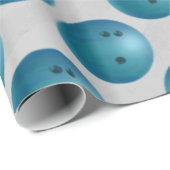 Bowling Ball Blue Geschenkpapier (Rolleneckpunkt)