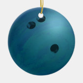 Bowling Ball Blue Keramikornament (Vorne)