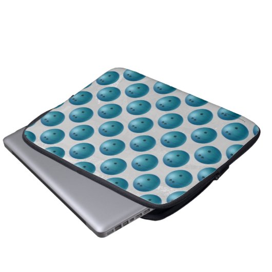 Bowling Ball Blue Laptopschutzhülle (Vorne Knopf)