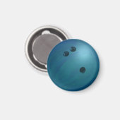 Bowling Ball Blue Magnet (Vorderseite/Rückseite)