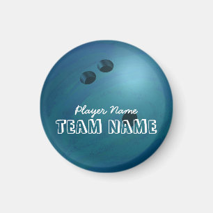 Bowling Ball Blue Magnet