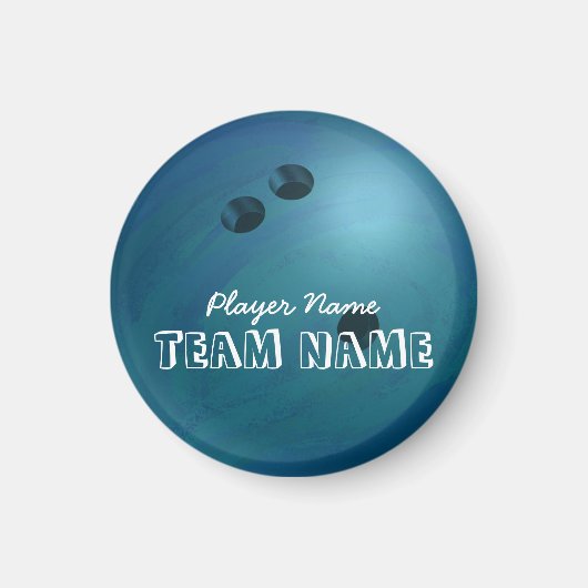 Bowling Ball Blue Magnet (Vorne)