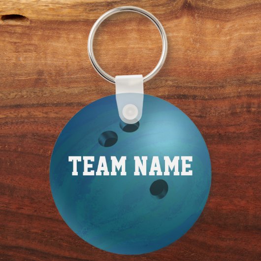 Bowling Ball Blue Schlüsselanhänger (Vorderseite)