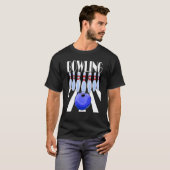 Bowling Ball Bowler Team Bowl Buttone Bowlers T-Shirt (Vorne ganz)