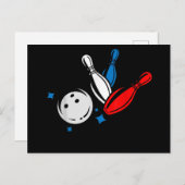 Bowling Ball Bowling Buttons Bowler Bowlers Bowlin Ankündigungspostkarte (Vorne/Hinten)