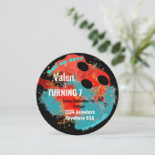 BOWLING BALL, Bowling, Geburtstagsparty Einladung (Stehend Vorderseite)