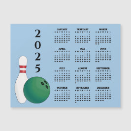 Bowling Ball Button 2025 Kalender Magnetkarte
