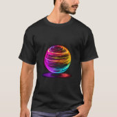 Bowling Ball Button Alley Türkei künstlerischer Zi T-Shirt (Vorderseite)