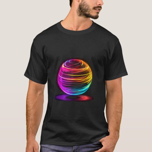 Bowling Ball Button Alley Türkei künstlerischer Zi T-Shirt (Vorderseite)