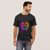 Bowling Ball Button Alley Türkei künstlerischer Zi T-Shirt (Vorne ganz)