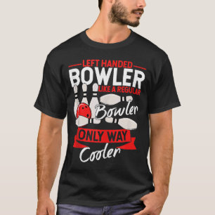 Bowling Ball Button Bowler Strike Bowling Fanatic T-Shirt